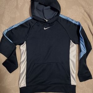 Nike Navy Blue Hoodie with Light Blue Accents